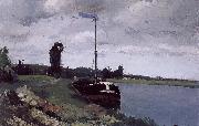 Camille Pissarro River boat France oil painting artist